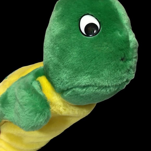 PLUSHPUPS 2006 Baby Turtle Puppet Plush Green Yellow Handpuppet 10" VHTF - RARE - Picture 6 of 10